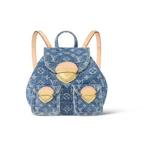 LOUIS VUITTON Venice Backpack Monogram Denim Blue