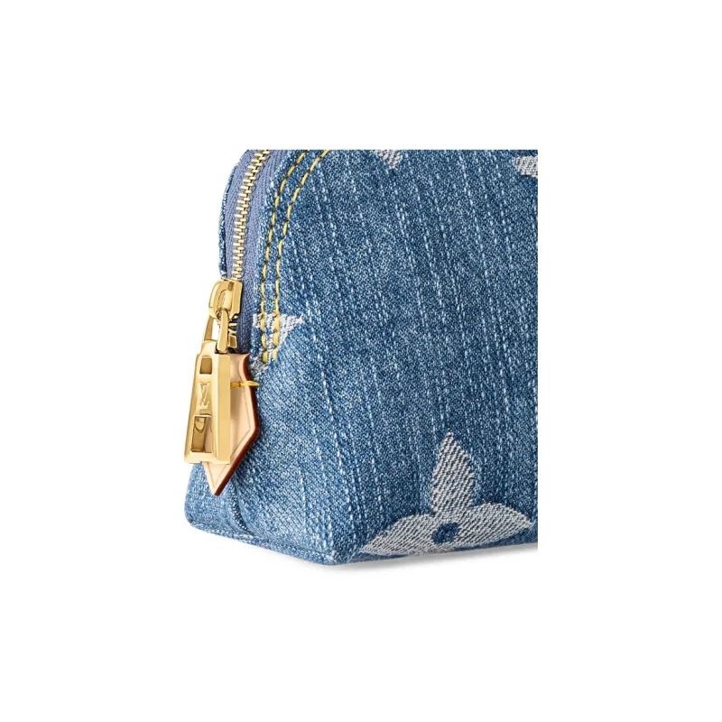 LOUIS VUITTON Pochette Cosmetique Pm Monogram Denim Blue-4