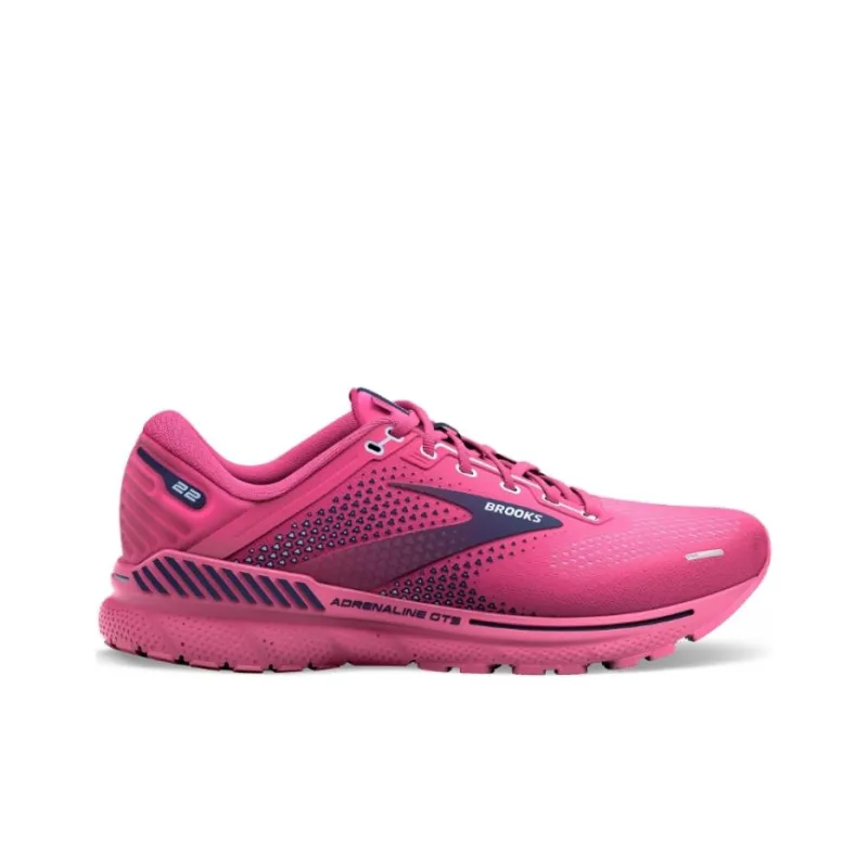 Brooks Adrenaline GTS 22 Cushioning Wear-Resistant Low-Top Running Shoes Women's Pink-1