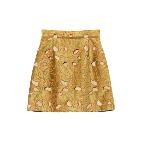 Beams Casual Short Skirts Women's Mustard