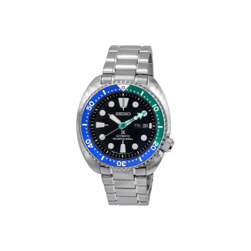 SEIKO Automatic Mechanical Movement Stainless Steel Strap Watch 45mm Men's Watches Black Dial