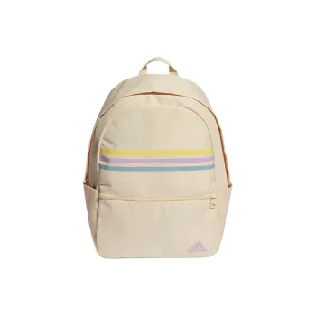 Adidas Recycled Polyester Plain Weave Fabric Backpack Unisex Sand & Yellow