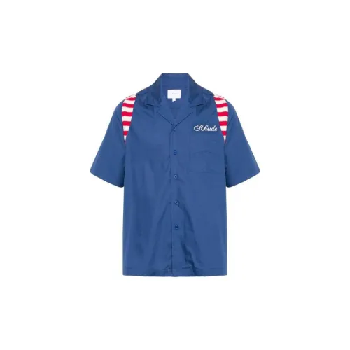 RHUDE Shirts Men Blue