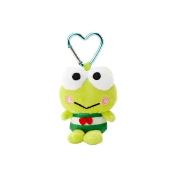 Sanrio Frog With Heart Shaped Mountaineering Button, Frog Dolls Plush Pendant 6cm Long