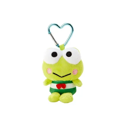 Sanrio Frog With Heart Shaped Mountaineering Button, Frog Dolls Plush Pendant 6cm Long