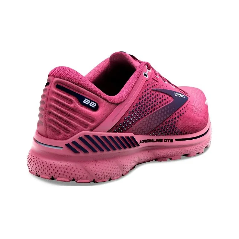 Brooks Adrenaline GTS 22 Cushioning Wear-Resistant Low-Top Running Shoes Women's Pink-3