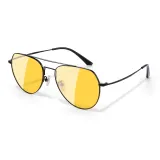 Night Vision Black Frame with Yellow-to-Gray Gradient Lens