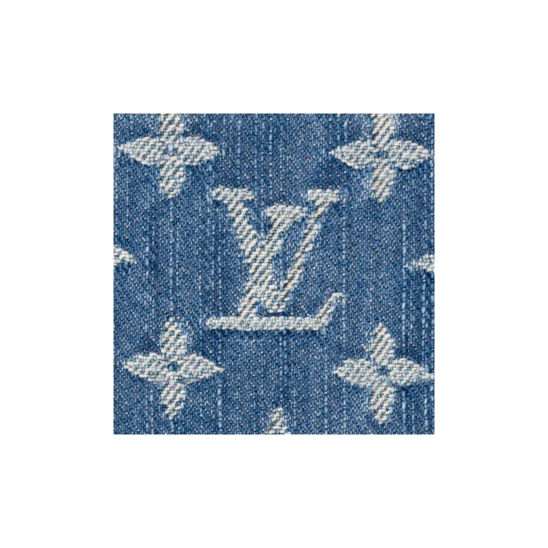 LOUIS VUITTON Zippy Wallet Monogram Blue Denim-5