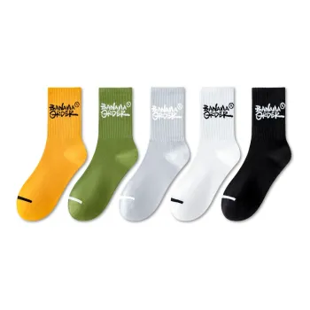 LUOLIAN Mid Calf Socks Unisex 5 Pack