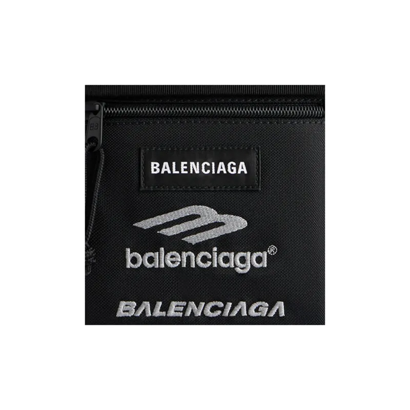 Balenciaga Explorer Polyamide Handheld Shoulder Bag, Crossbody Bag Trumpets Men's Black-5
