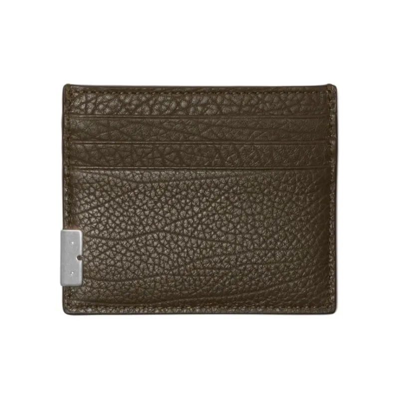 Burberry Calfskin Card Holder Men's Army Green-1