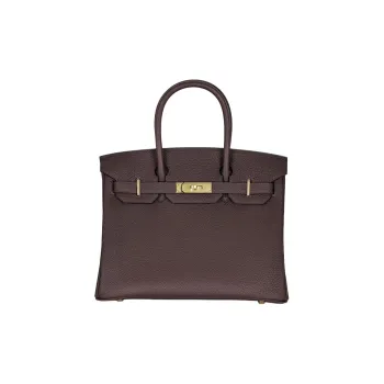 HERMES Birkin Togo Leather Birkin Bag Handbags Women's Ebony