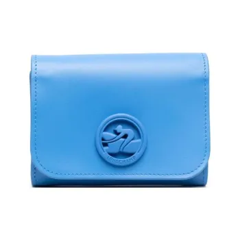 LONGCHAMP BOX-TROT Calfskin Wallet Women's Blue
