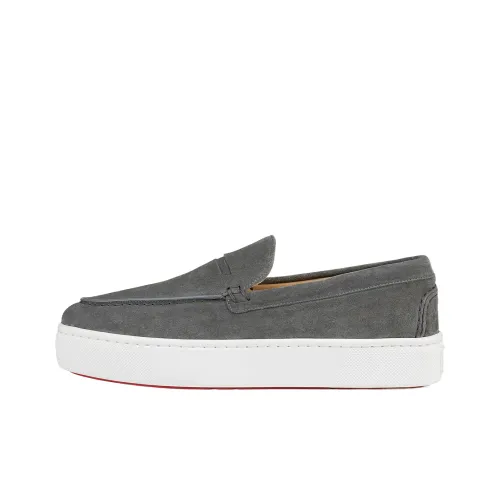 Christian Louboutin Suede-finish Penny Loafers