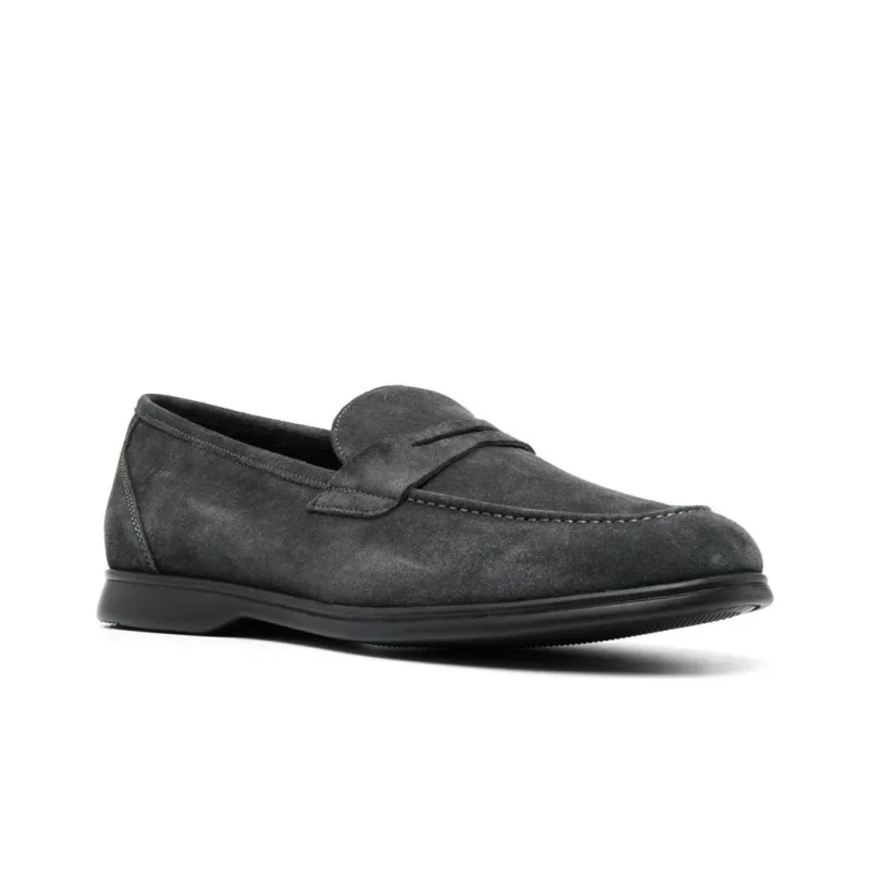 KITON Tonal-stitching Almond-toe Loafers-2
