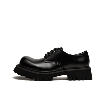 Youthloser Shiny Derby Casual Shoes Unisex Bright Black