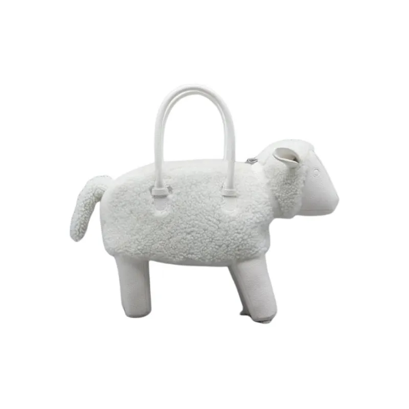 THOM BROWNE· Lambskin Handbag Men's White-1