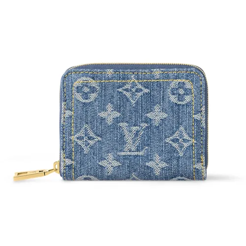 LOUIS VUITTON Zippy Coin Purse Monogram Denim Blue