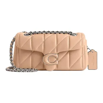 COACH Tabby Canvas With Leather Wine God Bag Handbag Shoulder Bag Small Size Women's Camel