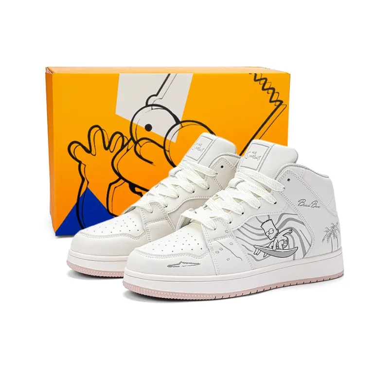 The Simpsons Slip-Resistant Cushioning Wear-Resistant Breathable High-Top Skateboard Shoes-6