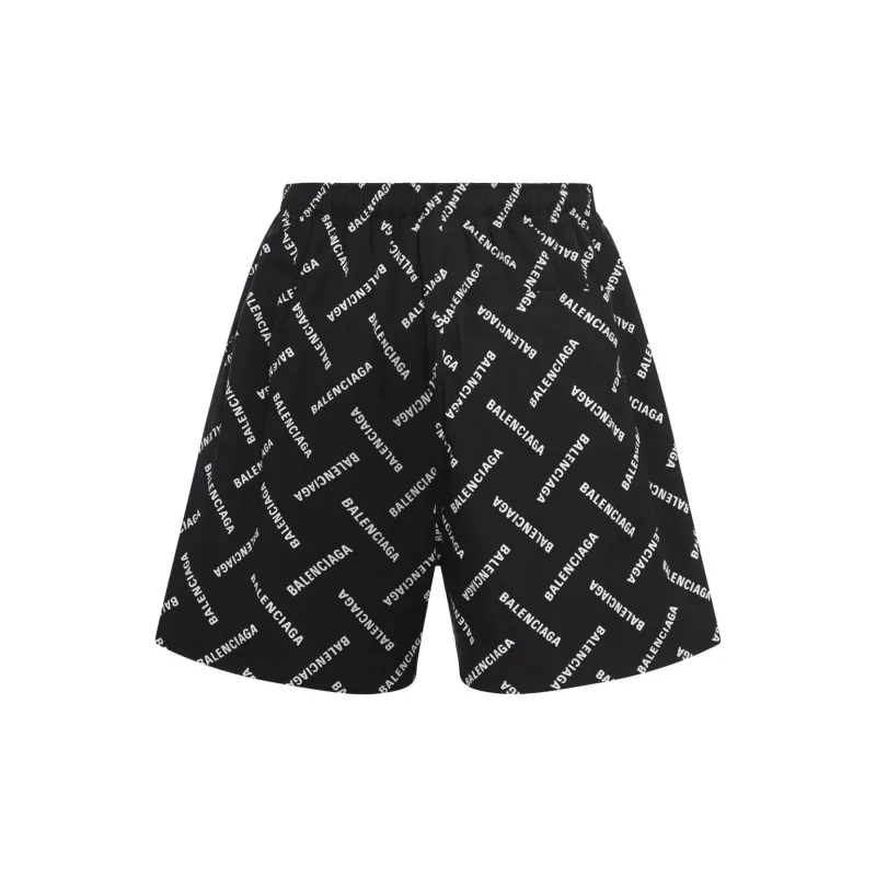 Balenciaga All Over Logo Bermuda Shorts-1