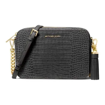 MICHAEL KORS Cow Leather Shoulder Bag, Crossbody Bag Women's Black
