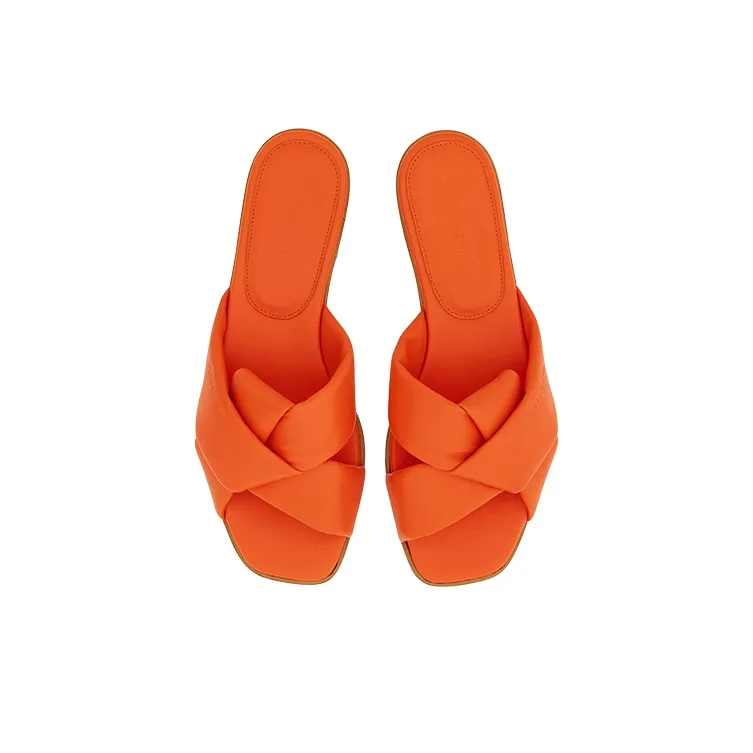 FERRAGAMO Origami Knot-detail Leather Slides-2
