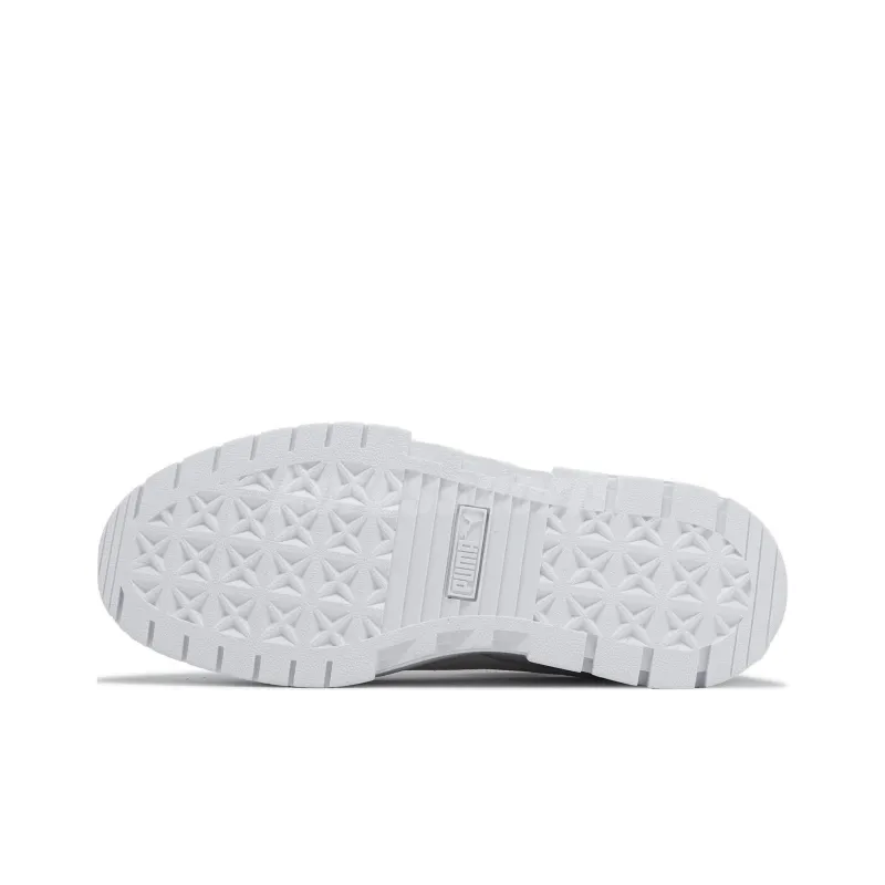 PUMA Mayze Slip-Resistant Cushioning Wear-Resistant Low-Top Skateboard Shoes Women's White Green-4