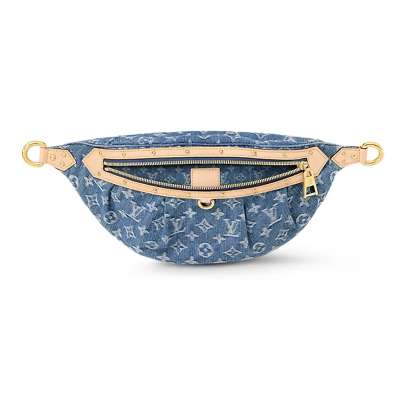 LOUIS VUITTON High Rise Bumbag Monogram Denim Blue-3