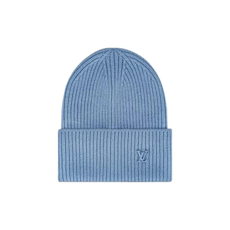 LOUIS VUITTON Cashmere Beanies Men's Blue-0