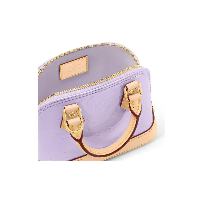 LOUIS VUITTON Nano Alma Glossy Lilac-6