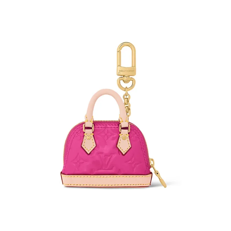 LOUIS VUITTON Micro Alma Vernis Key Holder Pink-2