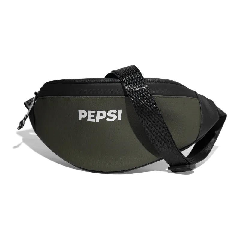 Pepsi Membrana Dermalis Fanny Pack Sling Bag Shoulder Bag Crossbody Bag Small Size Unisex Black/Jasper-5