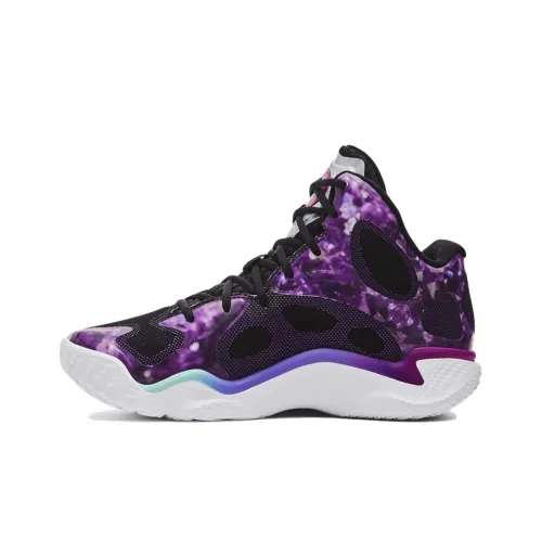 Under Armour Curry Spawn FloTro Basketball Shoes Unisex Low-Top Purple/White