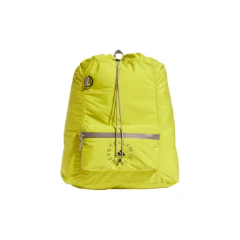 Adidas Stella McCartney Collaboration Recycled Polyester Plain Weave Fabric Backpack Women's Yellow