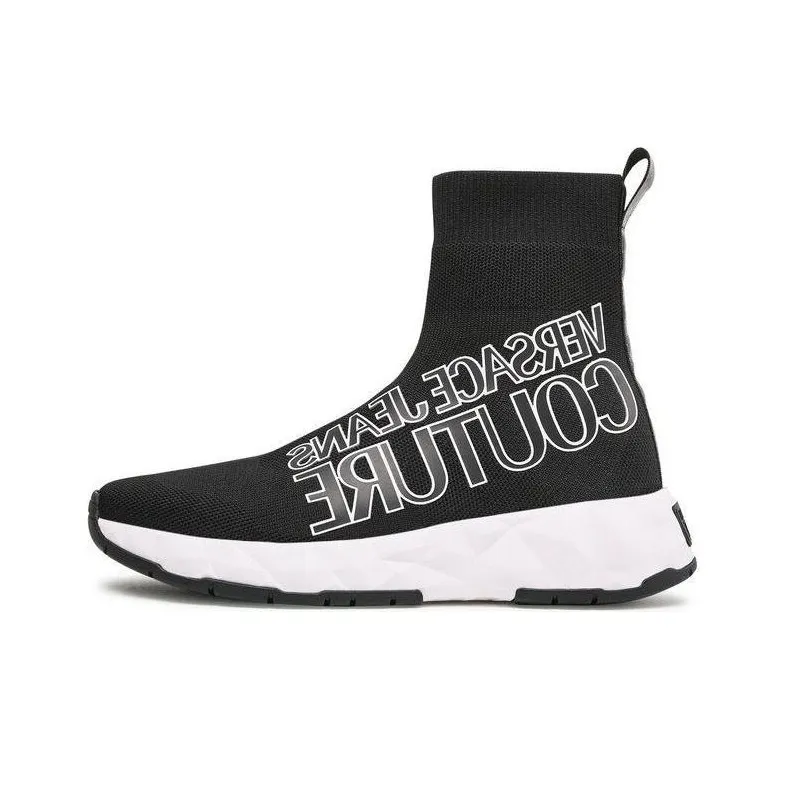 VERSACE JEANS High Top Casual Shoes Women's Black-0