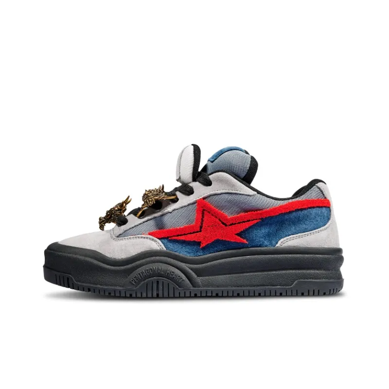 PENTAGONAL HEART Satoshi Star Series Anti-Slip Wear-Resistant Low-Top Skateboard Shoes Unisex-0