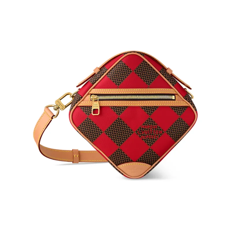 LOUIS VUITTON Chess Messenger Bag Damier Pop Red-0