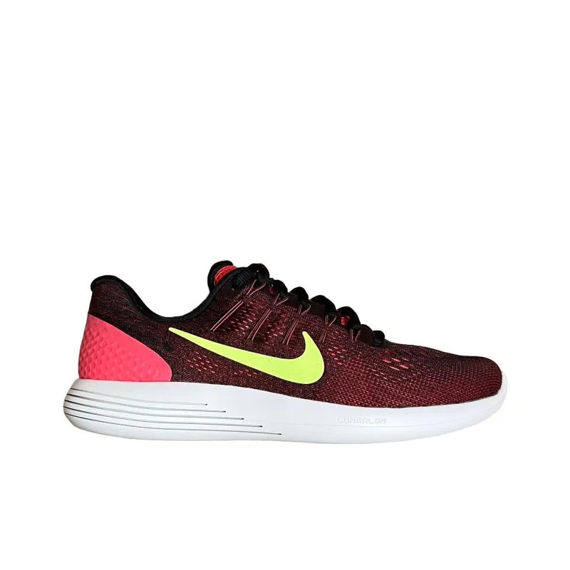 Nike Lunarglide 8 Cushioned Slip Resistant Low Top Running Shoes Men's Red-1
