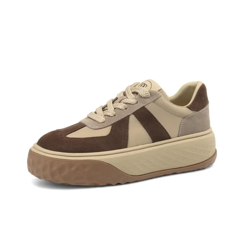 Rosa Bianca Low Top Skateboard Shoes Women's Apricot Coffee-1