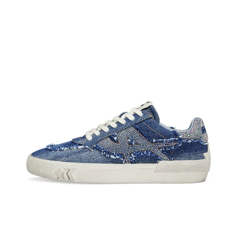 ASH Skateboard Shoes Women's Low Top Blue-0
