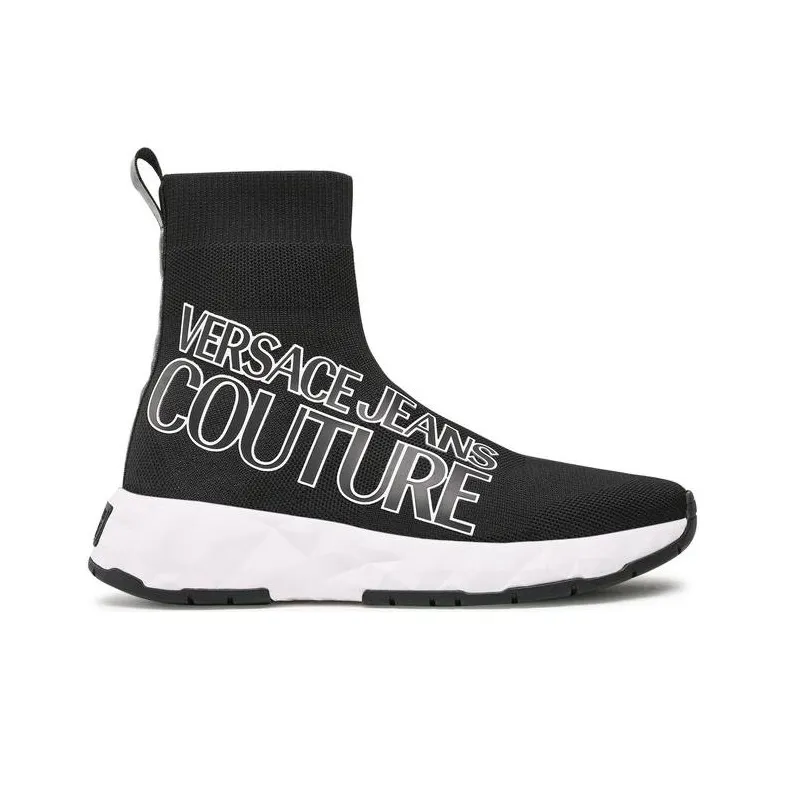 VERSACE JEANS High Top Casual Shoes Women's Black-1