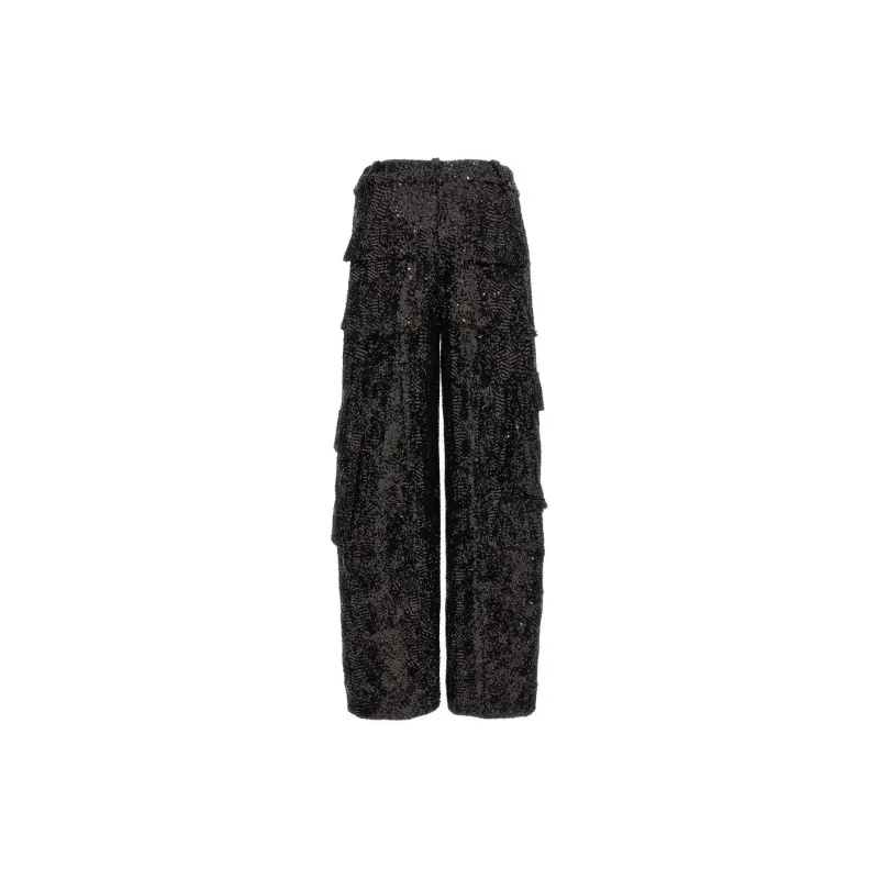 Rotate Sequin Embellished Cargo Trousers-1