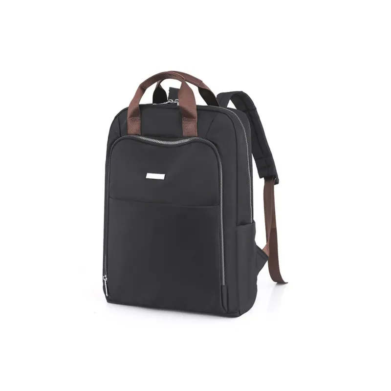 Duoluplo Doron Paul Fabric Backpack Regular Unisex White Black Brown-3