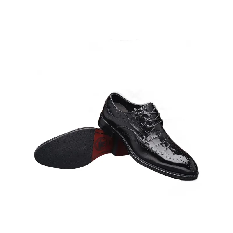 YEDANI Dress Shoes Men Low Top Black, Red-3