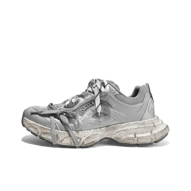 TCELLARS Cushioning Abrasion Resistant Lightweight Height Increasing Mat Low Top Chunky Sneakers Unisex-33