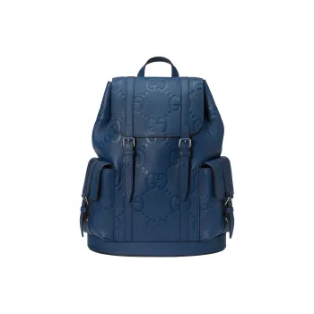 GUCCI Leather Backpack Large Size Men's Blue