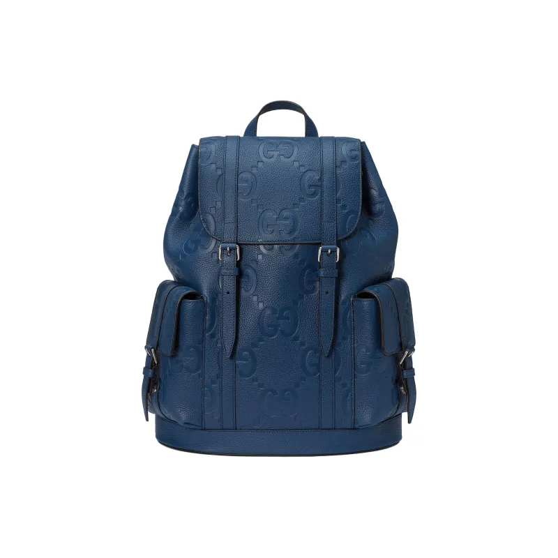 GUCCI Leather Backpack Large Size Men's Blue-0