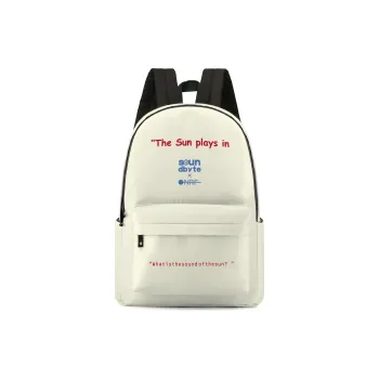 ONRF SOUNDBYTE Collaboration Polyester Backpack Medium Size Unisex Ecru