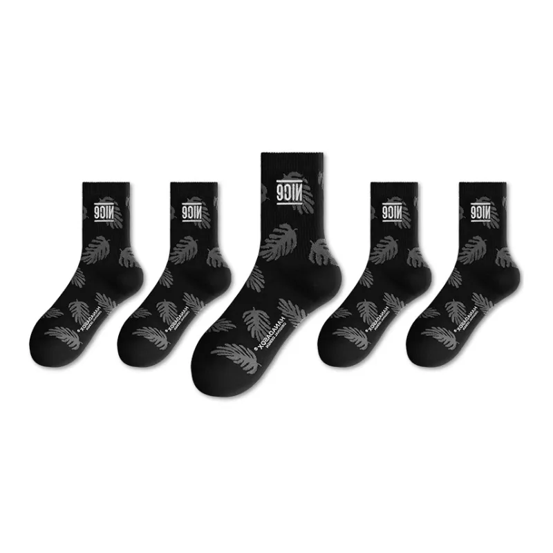 LUOLIAN Mid Calf Socks Unisex 5 Pack-28